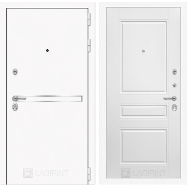 Входная дверь Лайн WHITE 03 - Белый софт 880х2050 правая