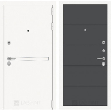 Входная дверь Лайн WHITE 13 - Графит софт